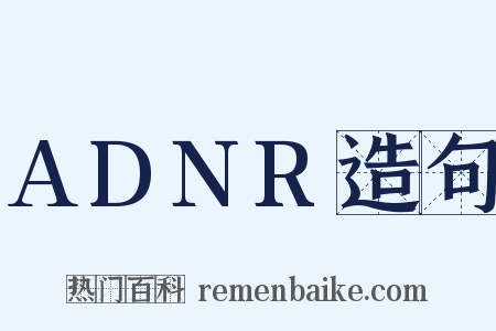 ADNR造句是什么意思的图片